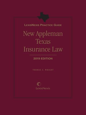 cover image of LexisNexis Practice Guide: New Appleman Texas Insurance Law